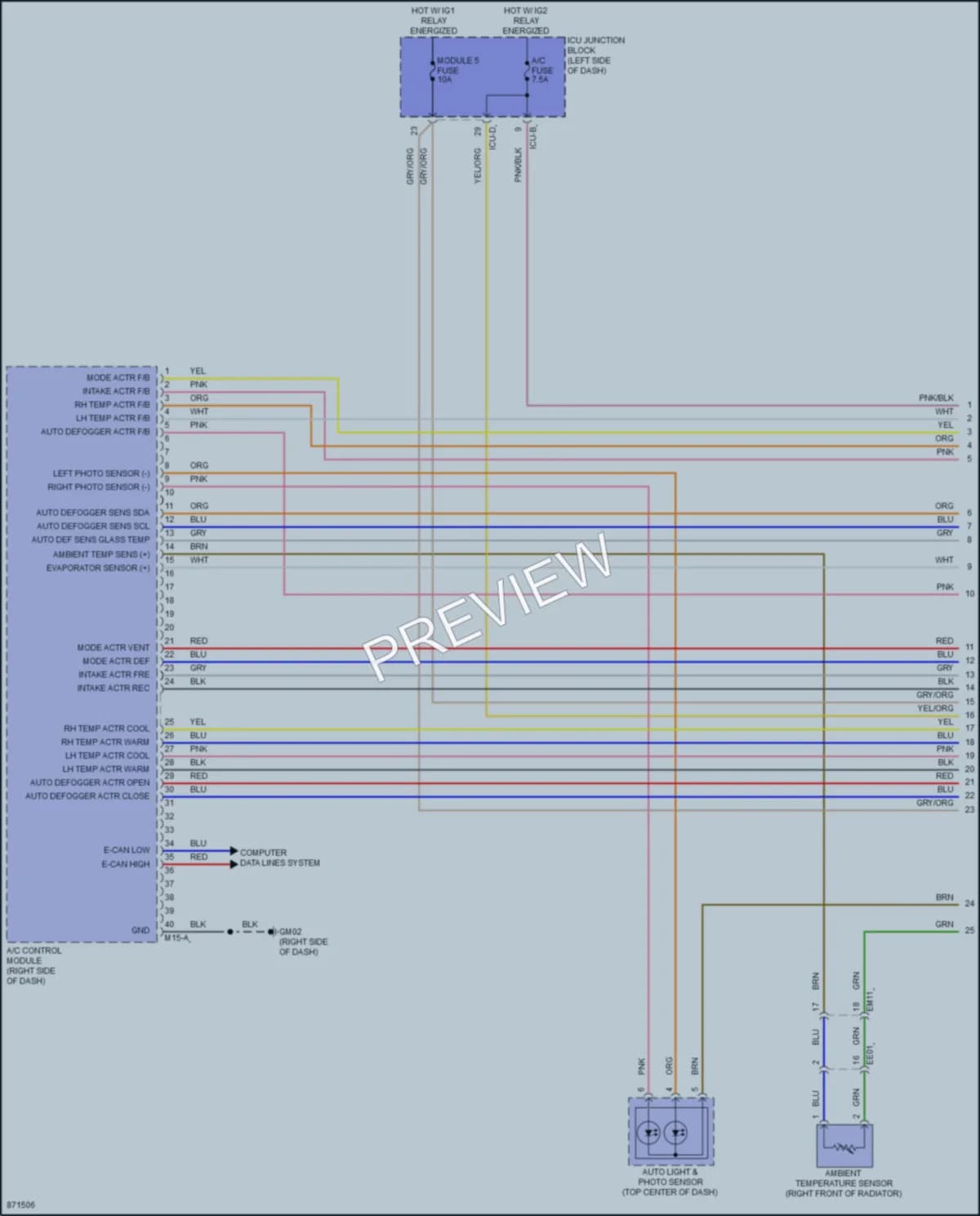 2024 Hyundai SantaCruz Air Conditioning wiring diagram preview