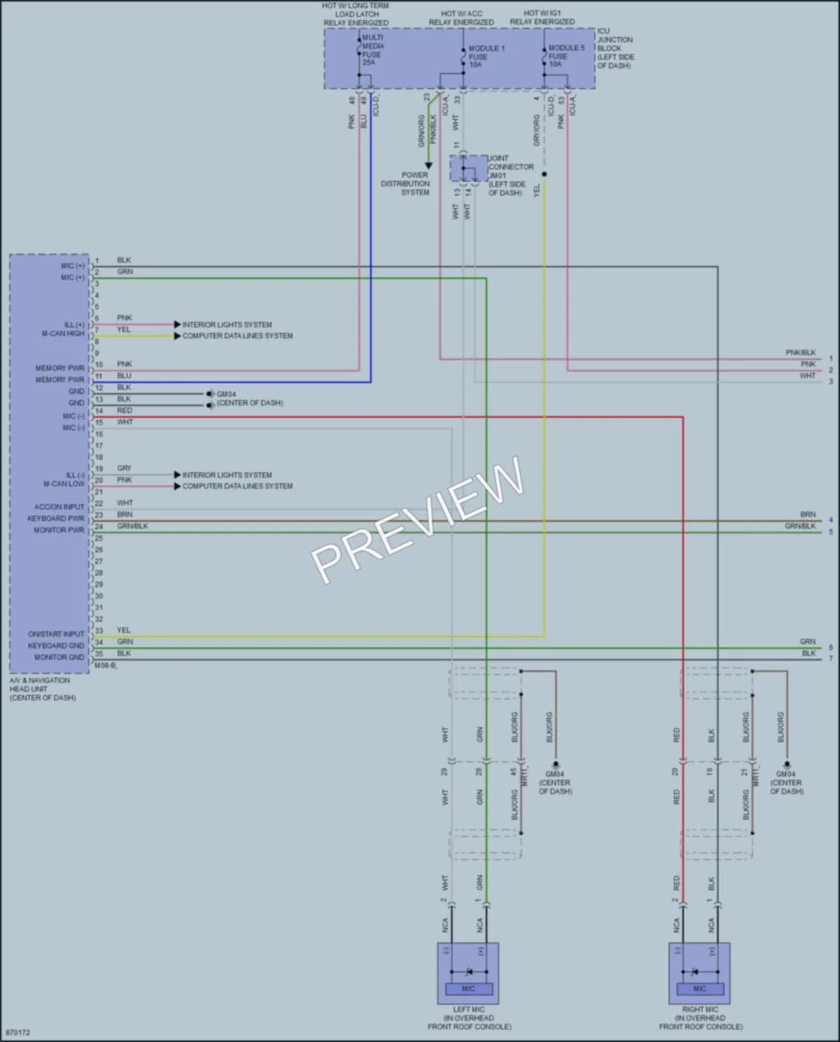 2024 Hyundai SantaCruz Radio wiring diagram preview