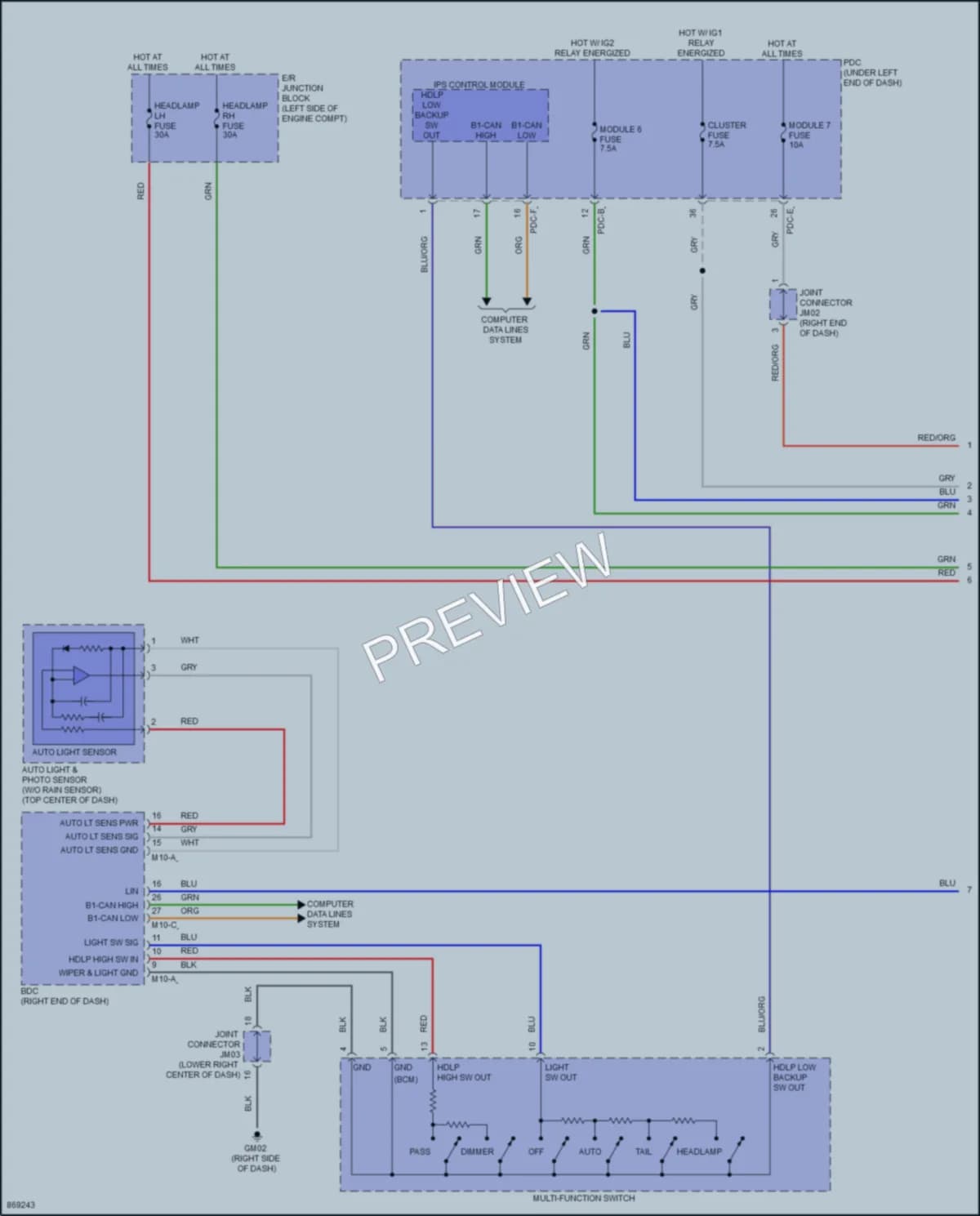 2024 Hyundai SantaFe Headlights wiring diagram preview