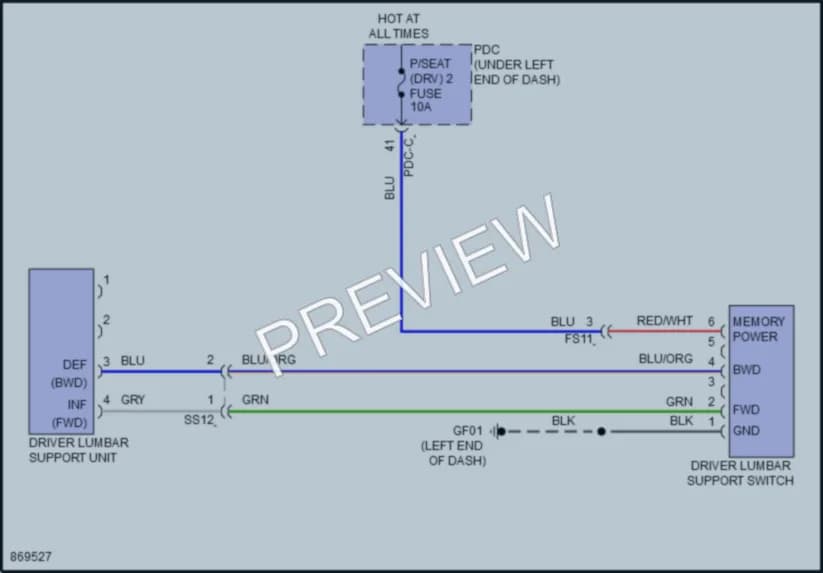 2024 Hyundai SantaFe Power Seats wiring diagram preview