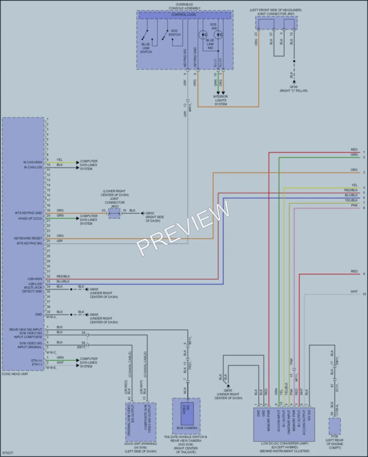 2024 Hyundai SantaFe Radio wiring diagram preview