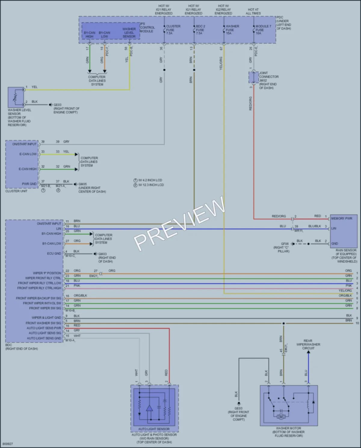 2024 Hyundai SantaFe Wiper Washer wiring diagram preview