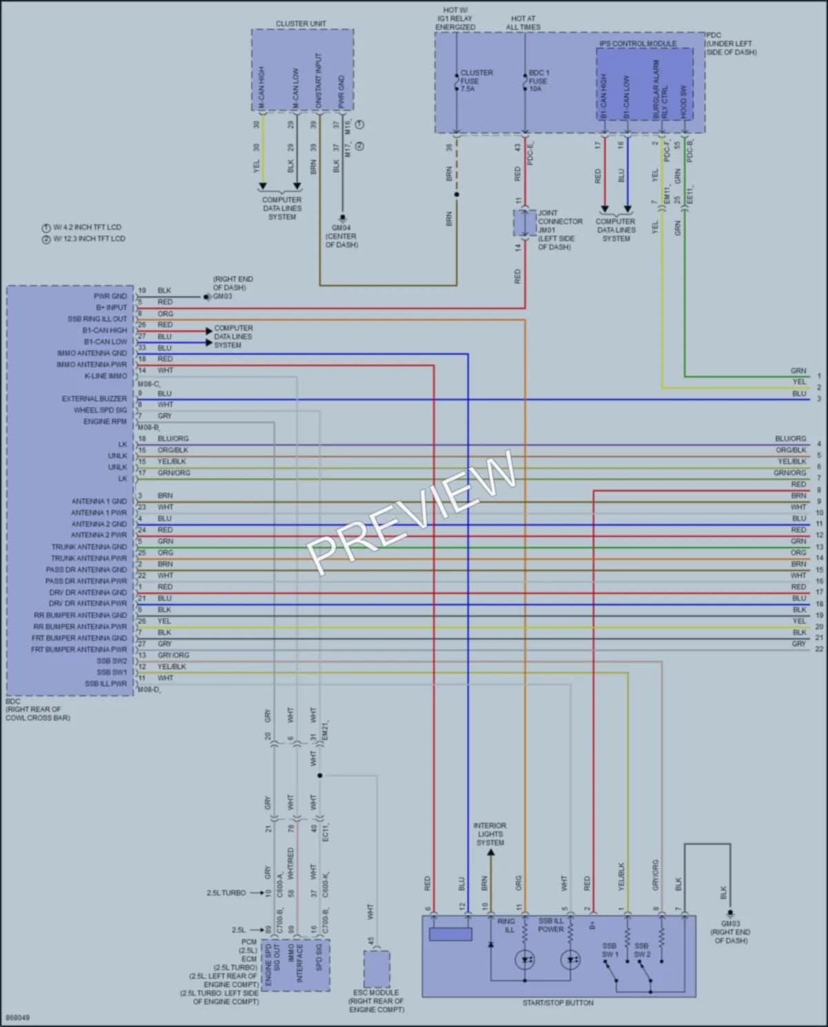 2024 Hyundai Sonata Anti Theft wiring diagram preview