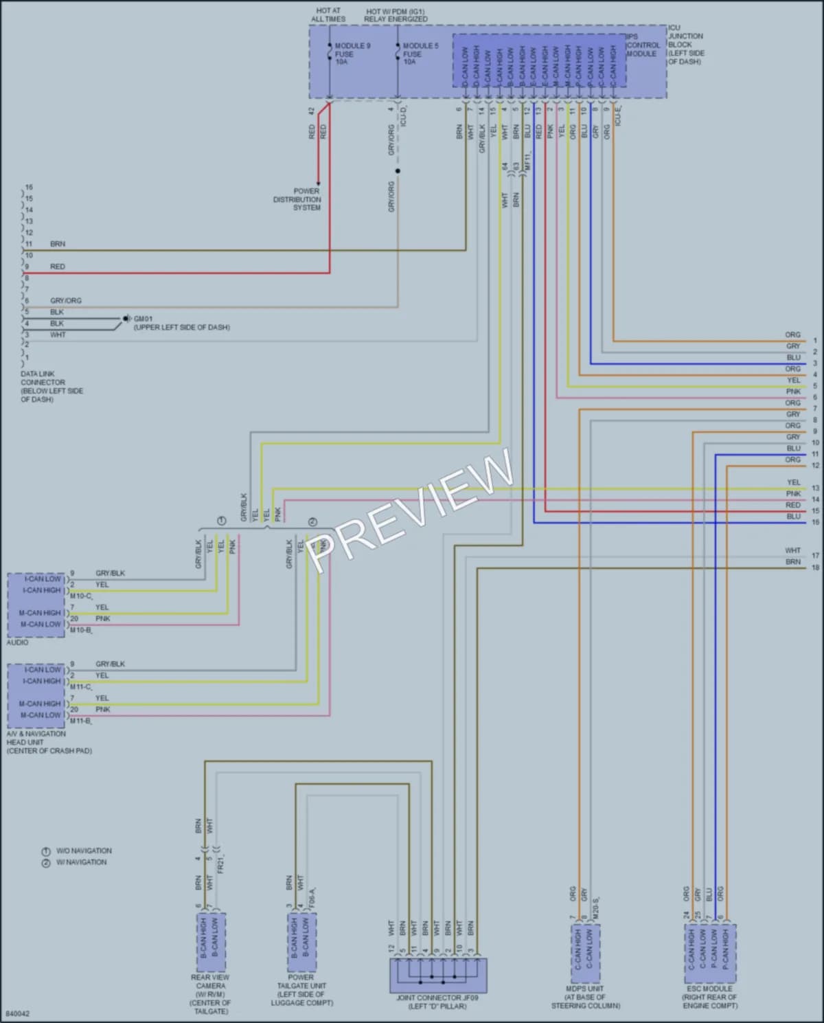 2024 Hyundai Tucson Computer Data Lines wiring diagram preview