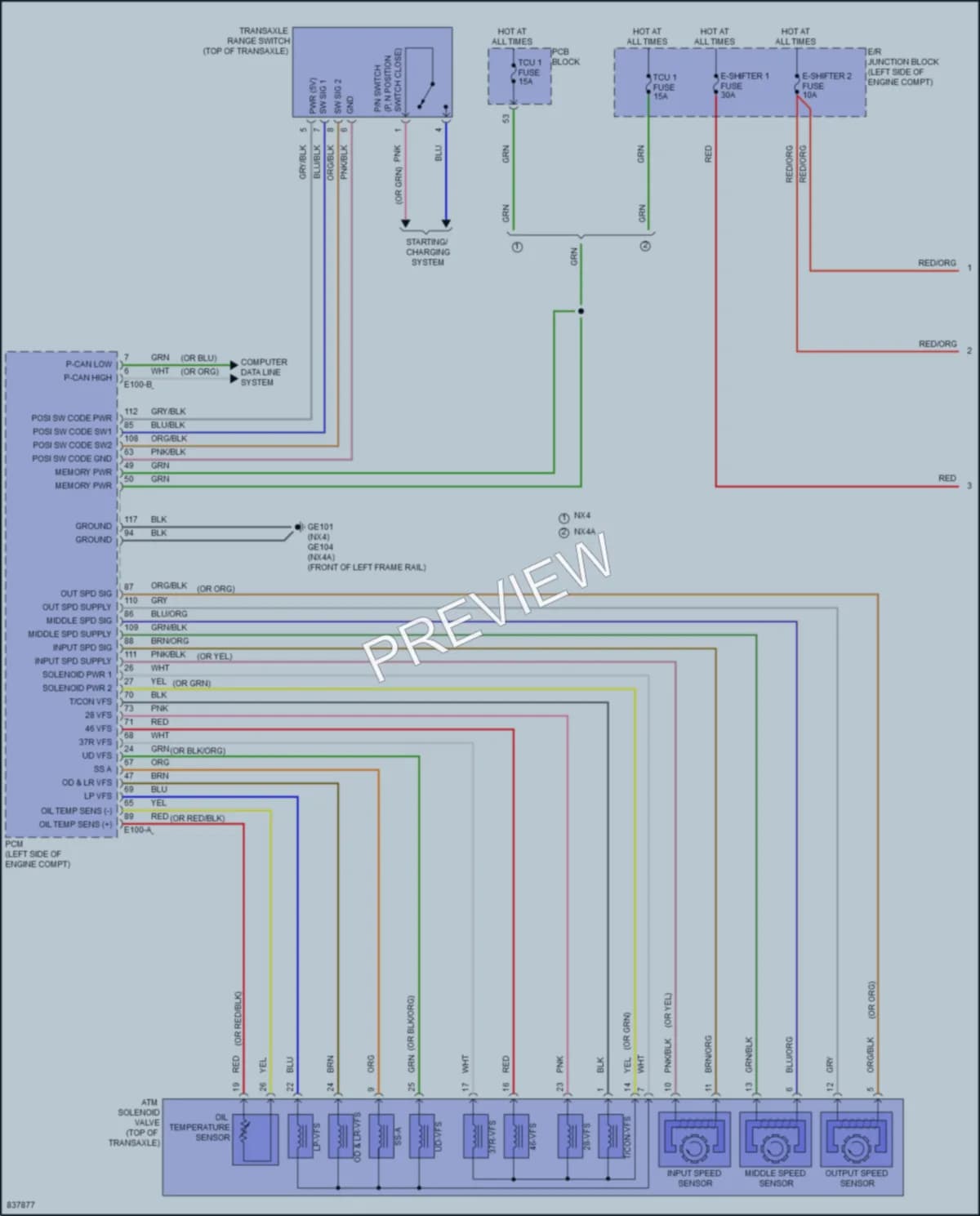 2024 Hyundai Tucson Transmission wiring diagram preview