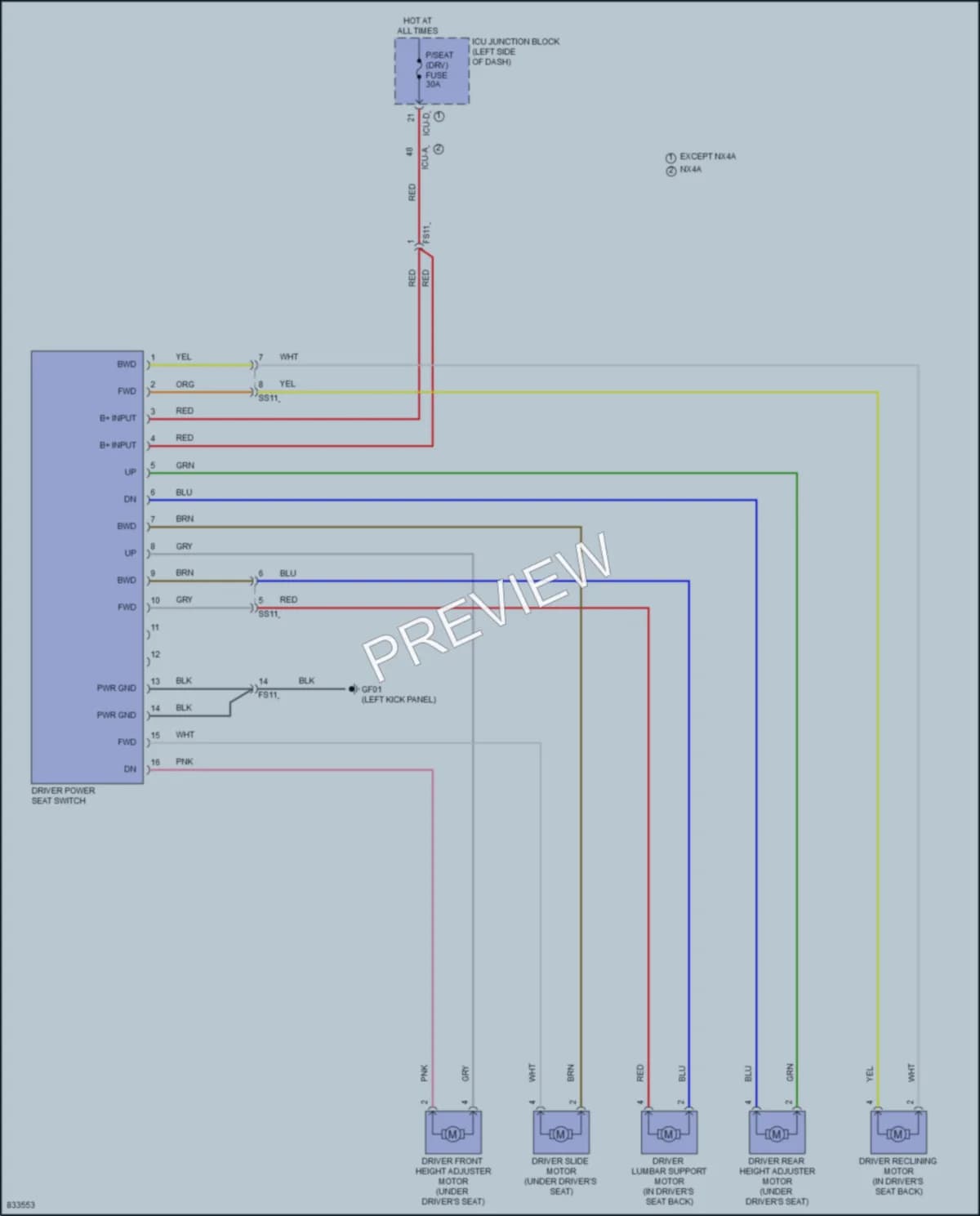 2024 Hyundai TucsonHybrid Power Seats wiring diagram preview