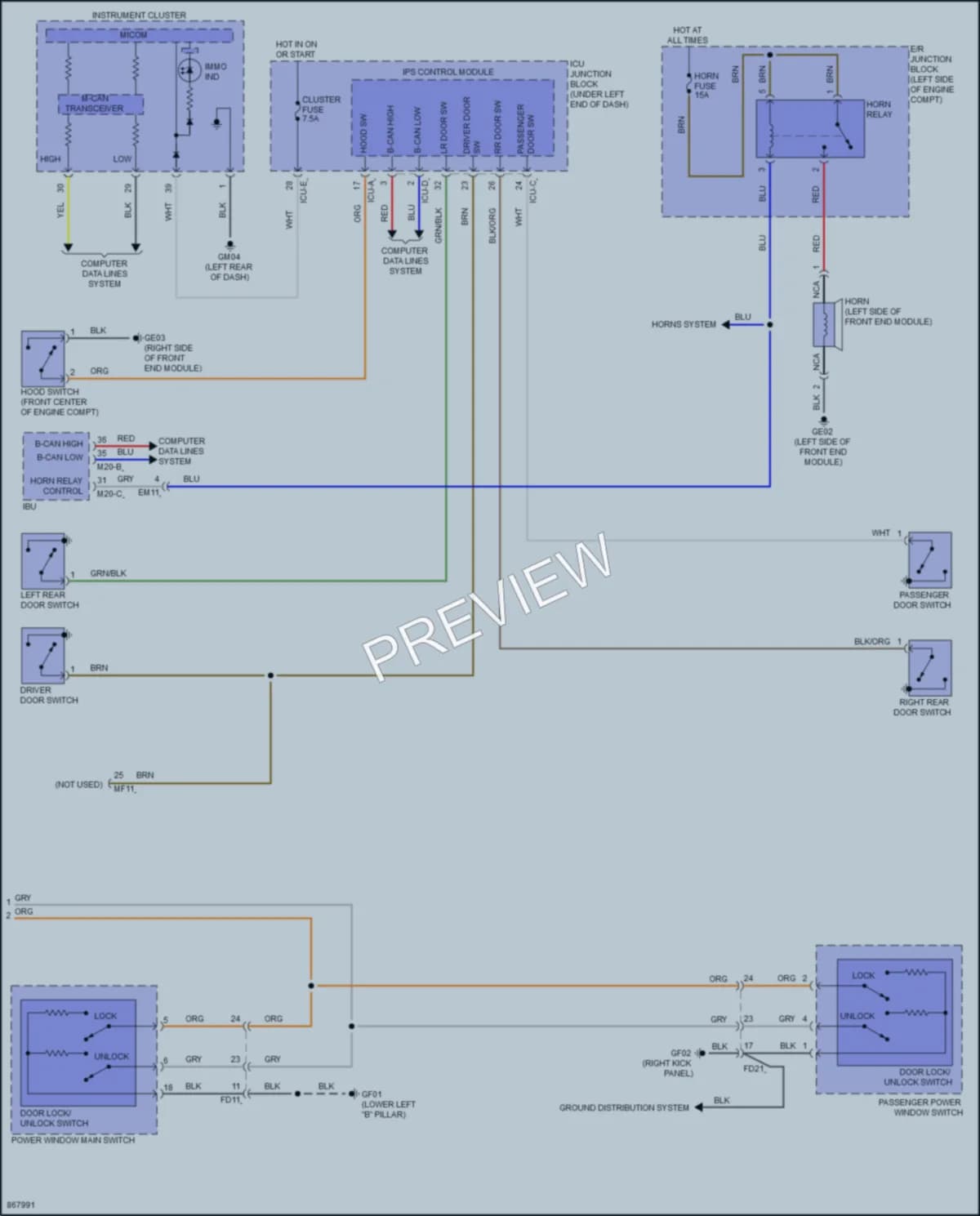 2024 Hyundai Venue Anti Theft wiring diagram preview