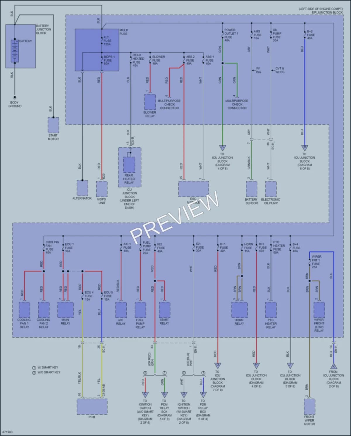 2024 Hyundai Venue Power Distribution wiring diagram preview