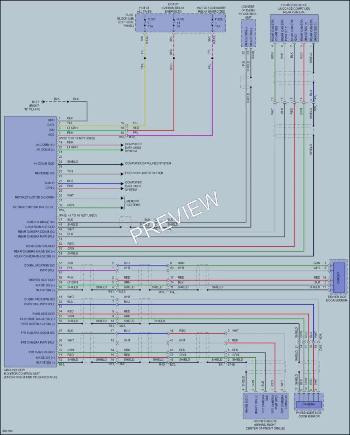 2024 Infiniti Q50 Navigation wiring diagram preview