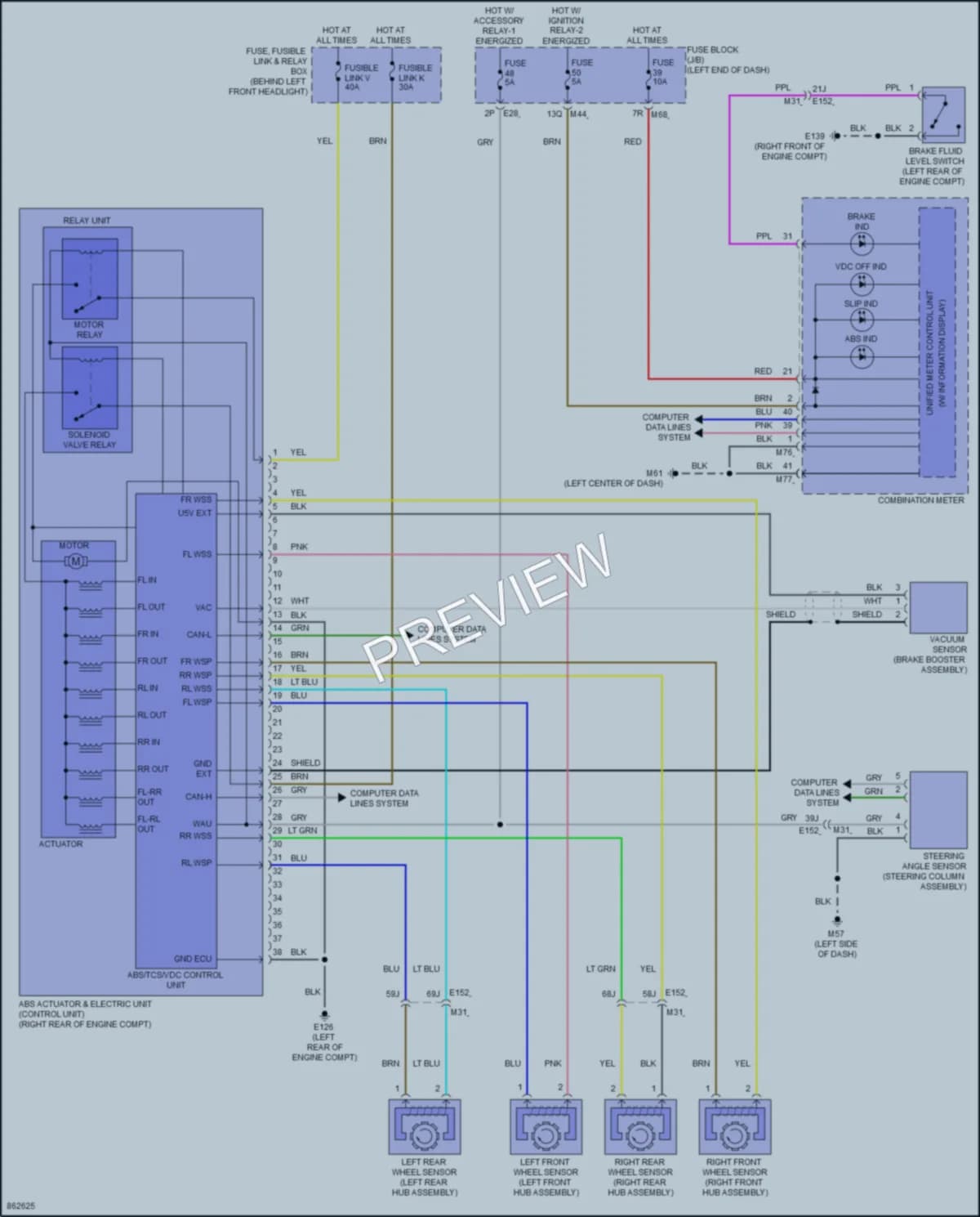 2024 Infiniti QX50 Anti Lock Brakes wiring diagram preview