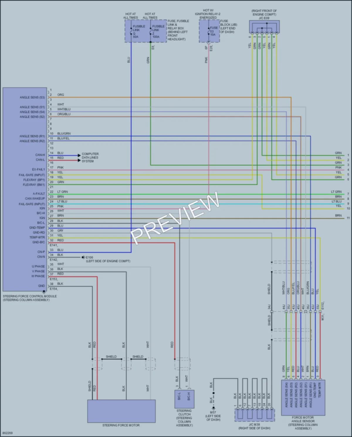 2024 Infiniti QX50 Electronic Power Steering wiring diagram preview