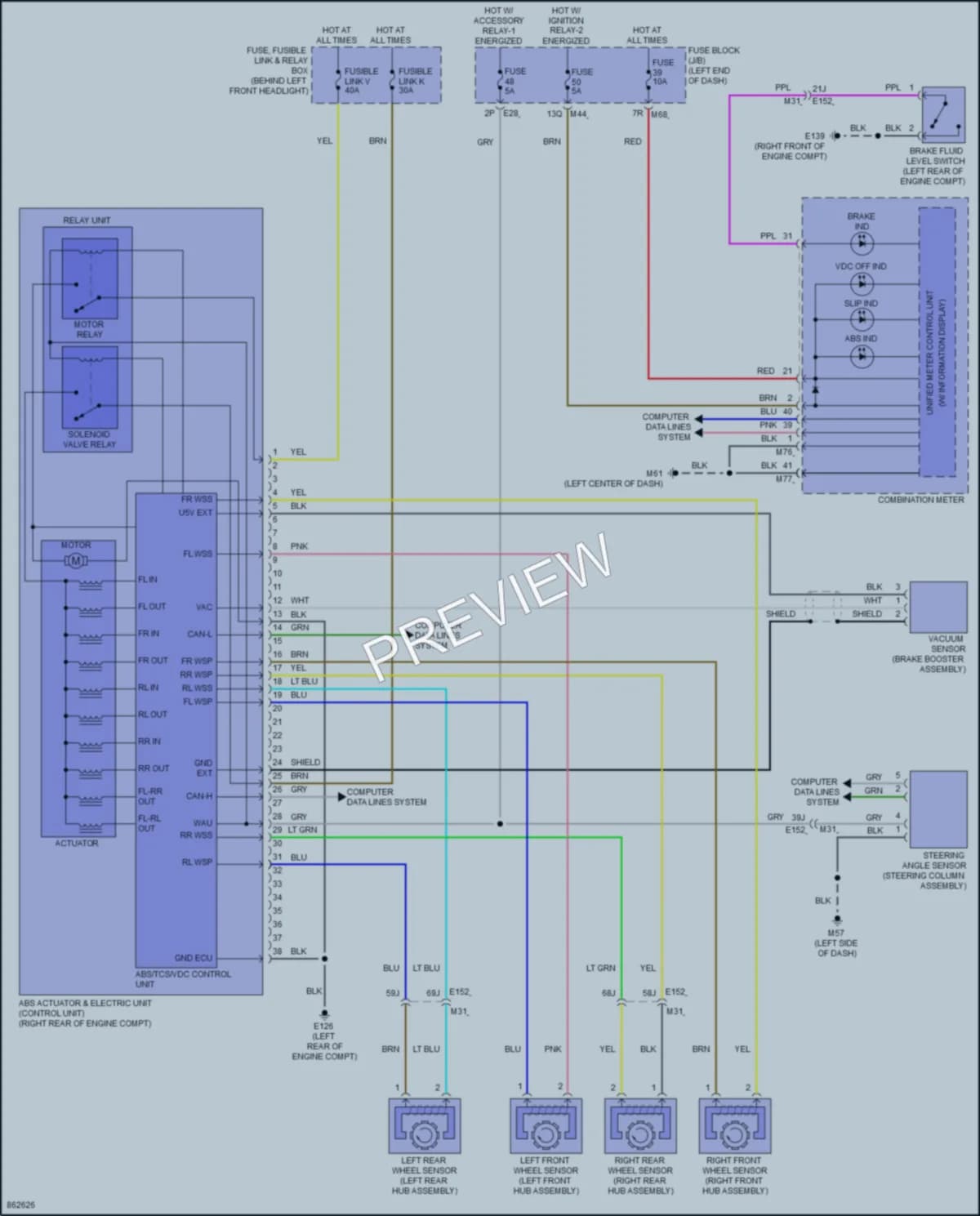 2024 Infiniti QX55 Anti Lock Brakes wiring diagram preview