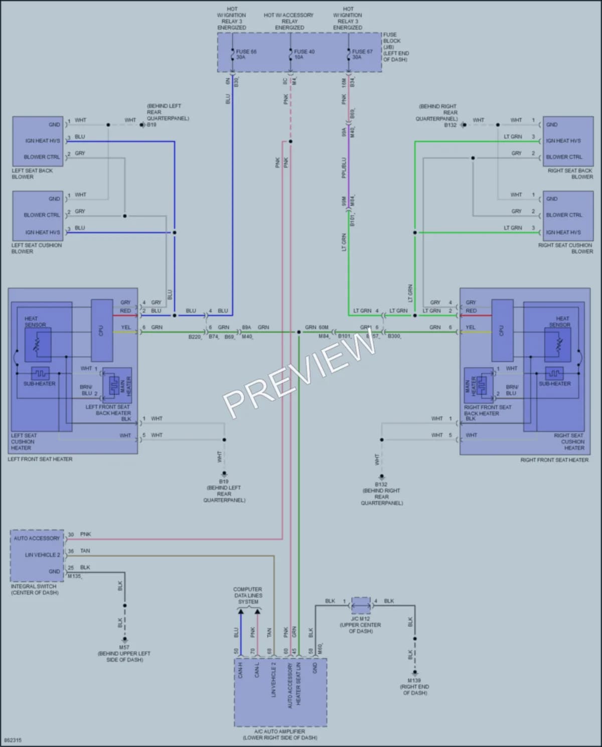 2024 Infiniti QX60 Power Seats wiring diagram preview