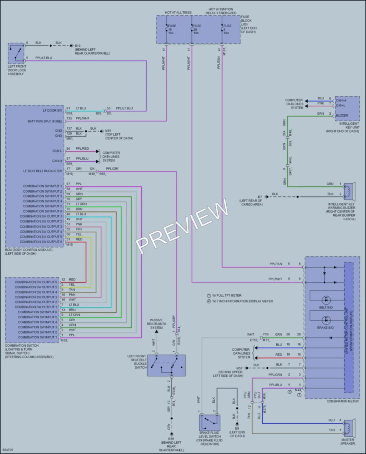 2024 Infiniti QX60 Warning Systems wiring diagram preview