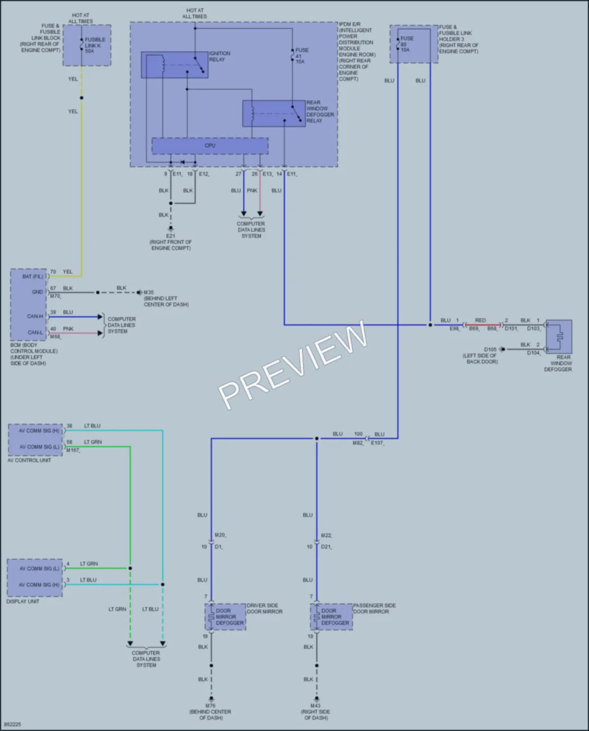 2024 Infiniti QX80 Defoggers wiring diagram preview