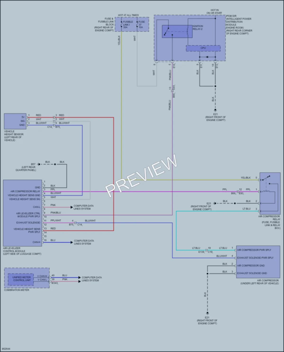 2024 Infiniti QX80 Electronic Suspension wiring diagram preview