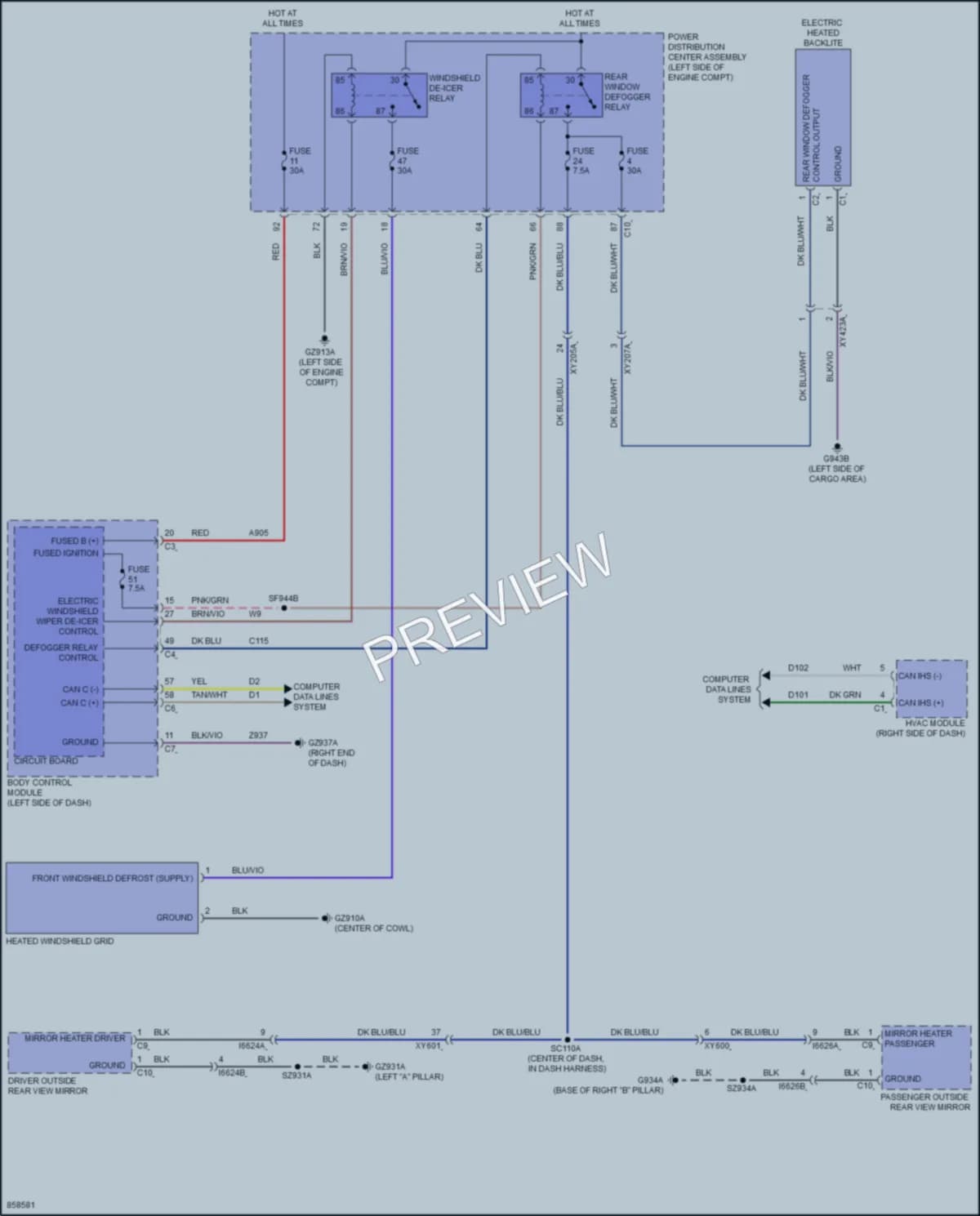 2024 Jeep Compass Defoggers Wiring Diagrams protected preview