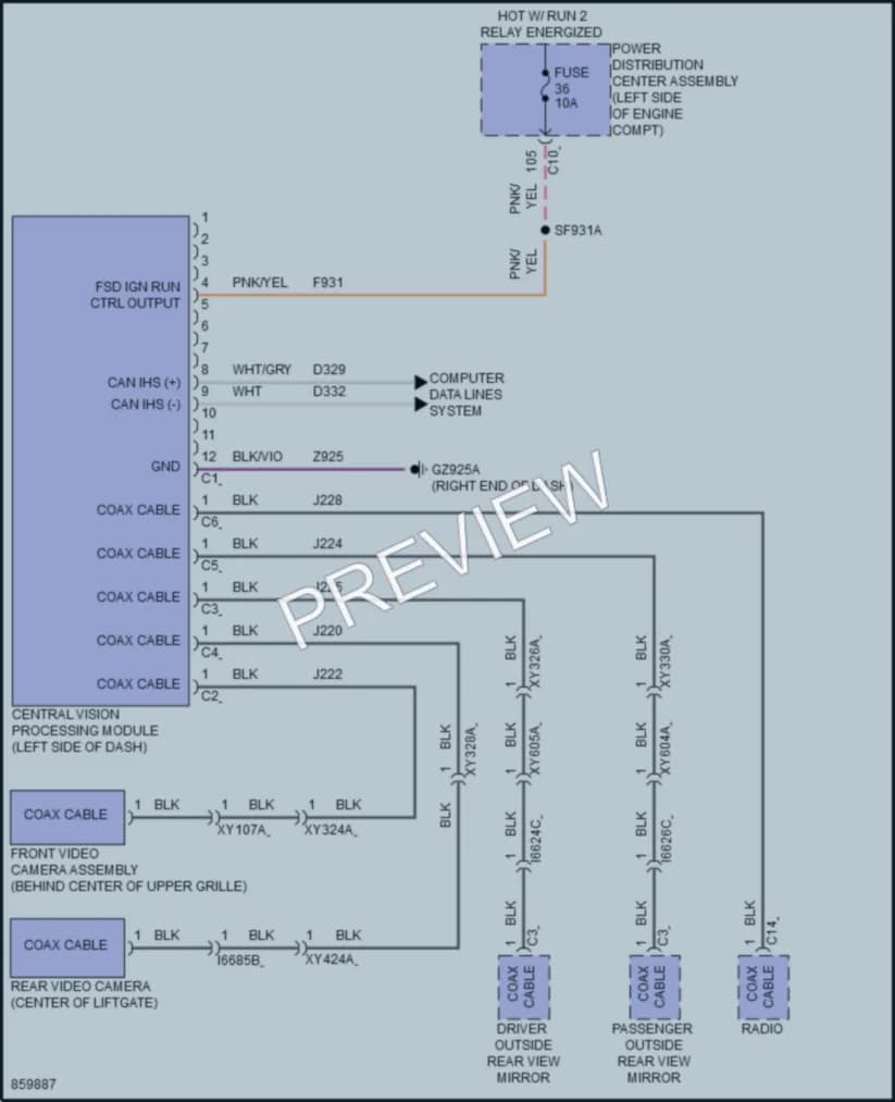 2024 Jeep Compass Navigation wiring diagram preview