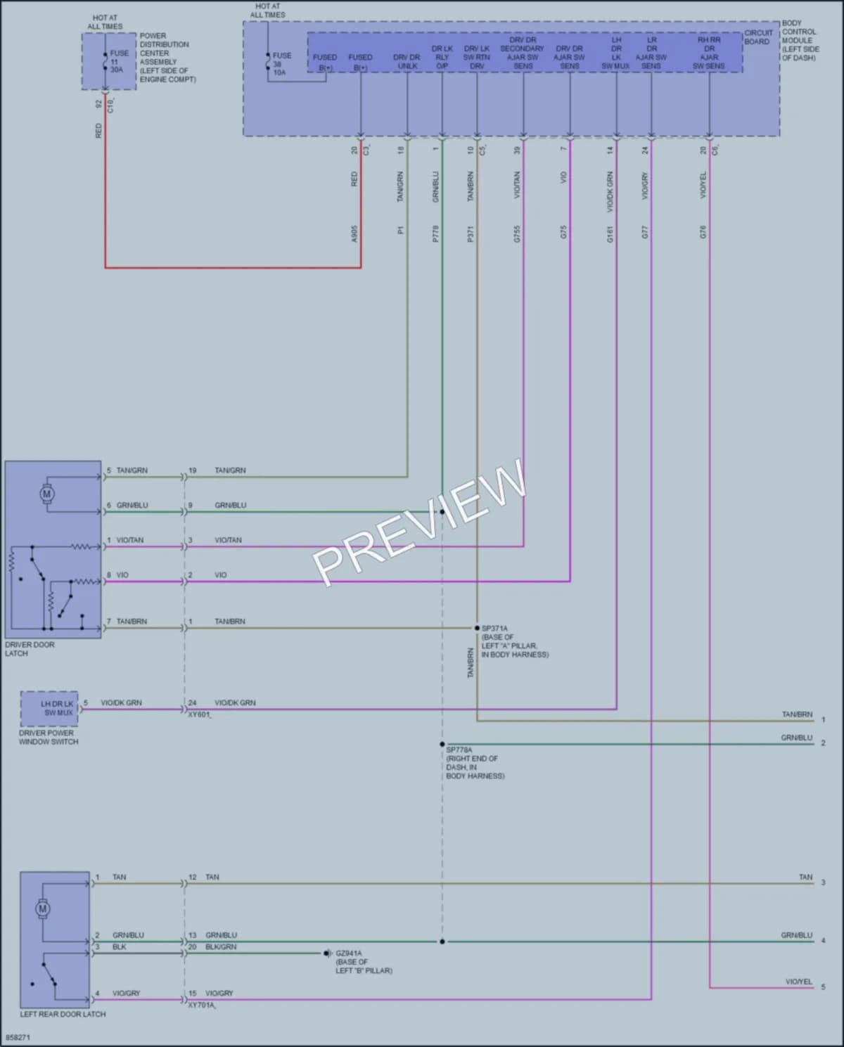 2024 Jeep Compass Power Door Locks wiring diagram preview