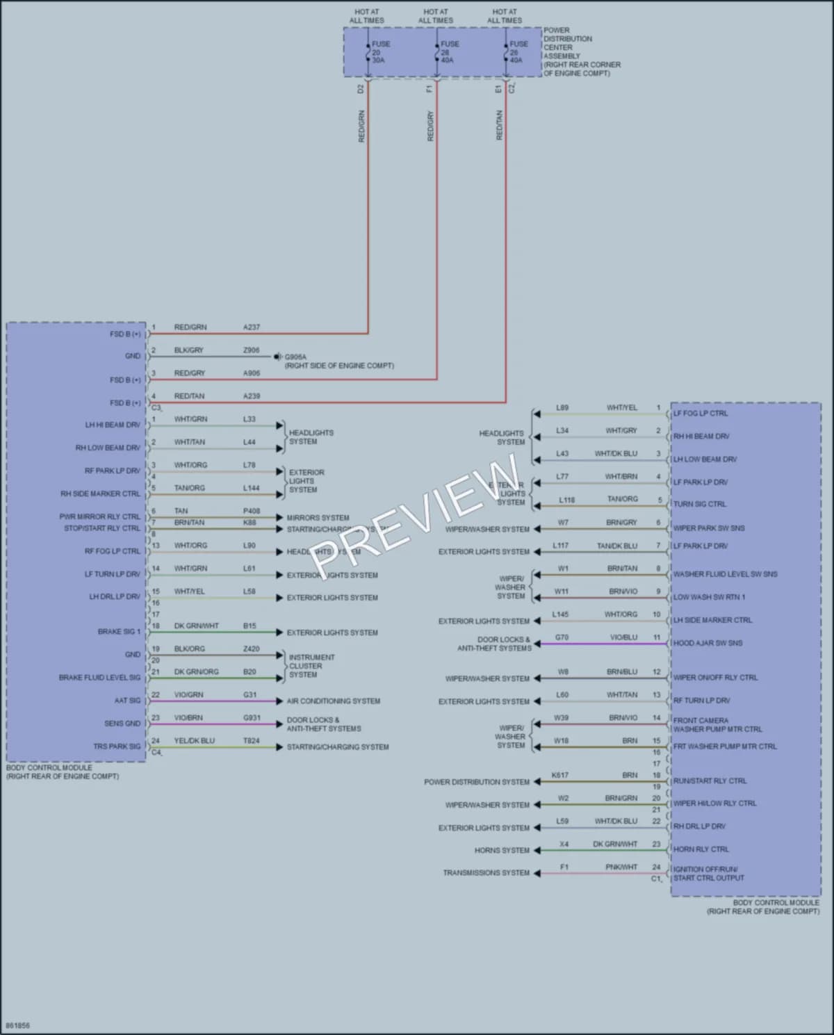 2024 Jeep Gladiator Body Control Modules wiring diagram preview