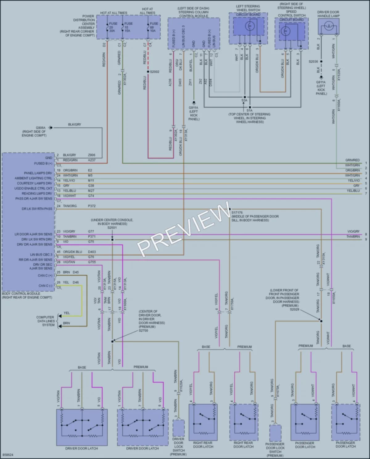 2024 Jeep Gladiator Interior Lights wiring diagram preview