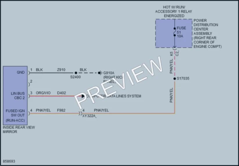 2024 Jeep Gladiator Power Mirrors wiring diagram preview