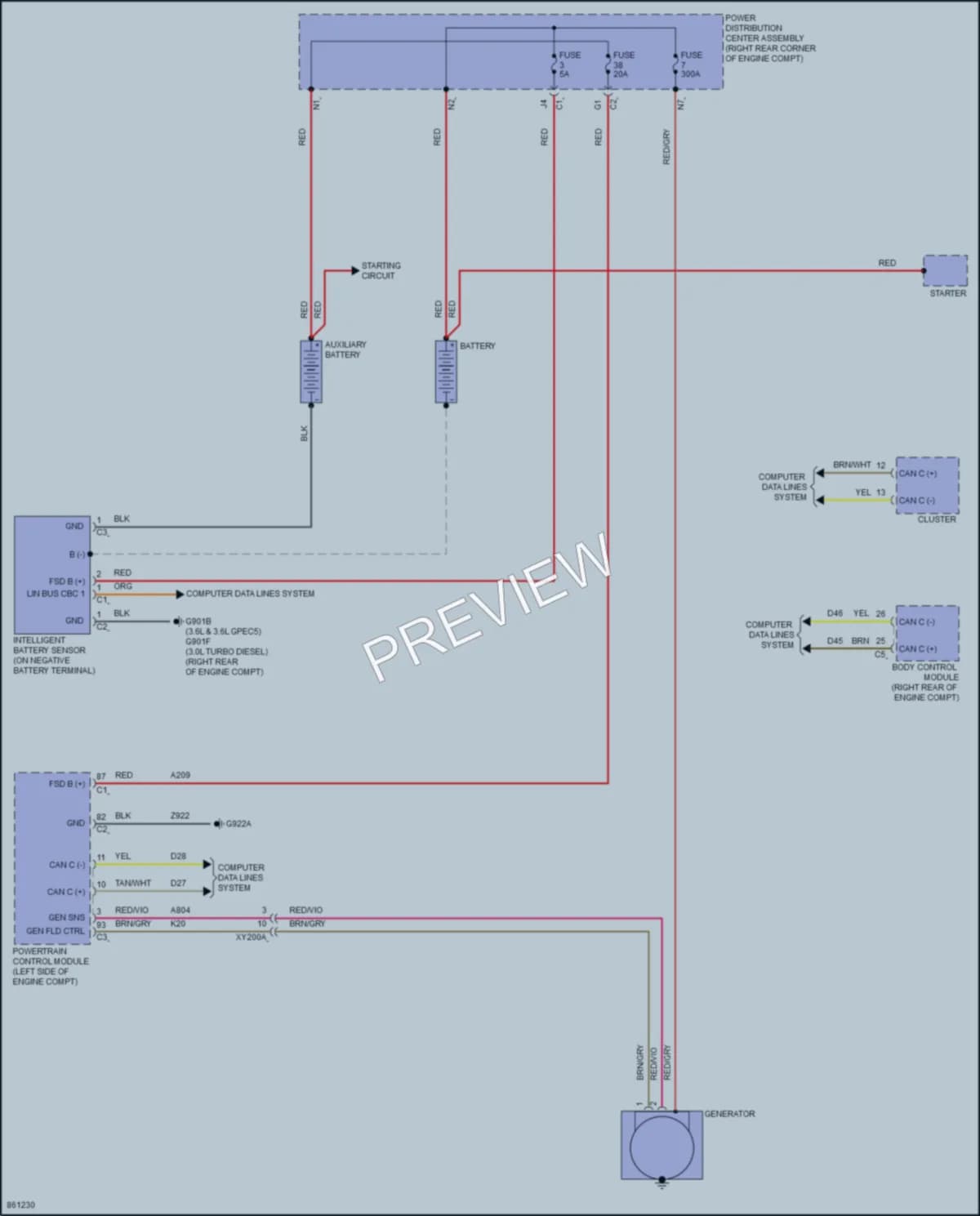 2024 Jeep Gladiator Starting Charging wiring diagram preview