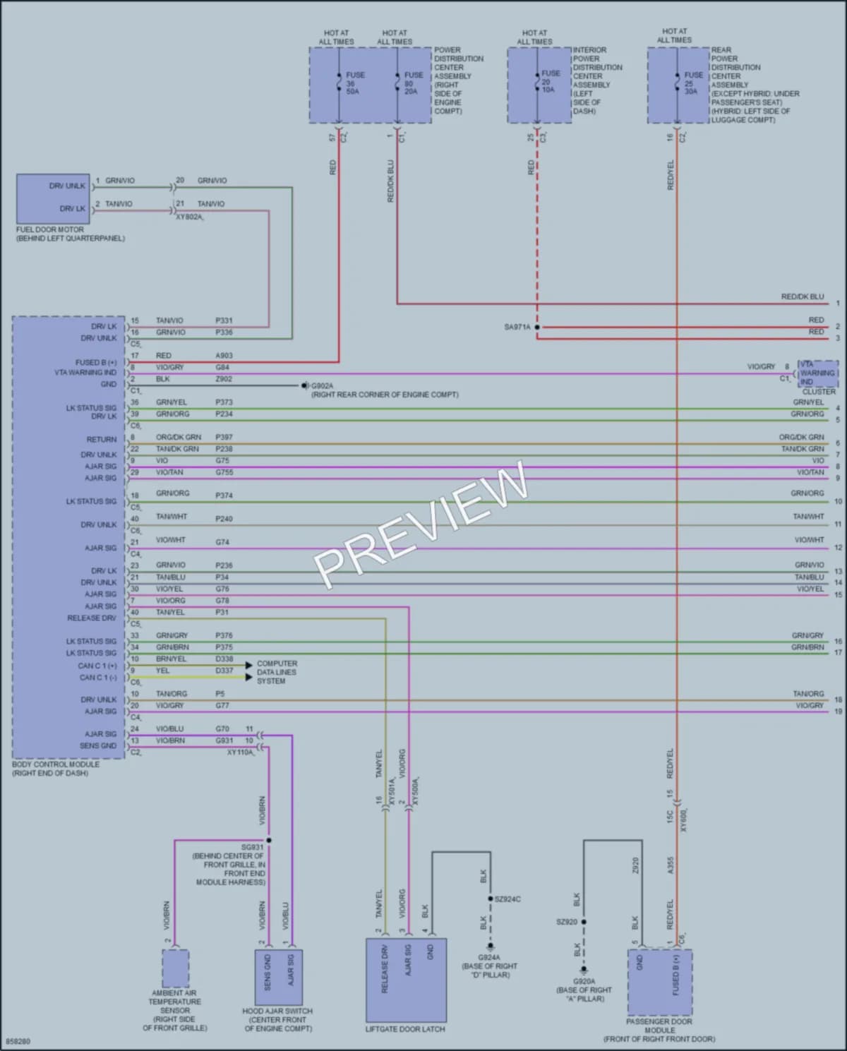 2024 Jeep GrandCherokee4XE Anti Theft wiring diagram preview