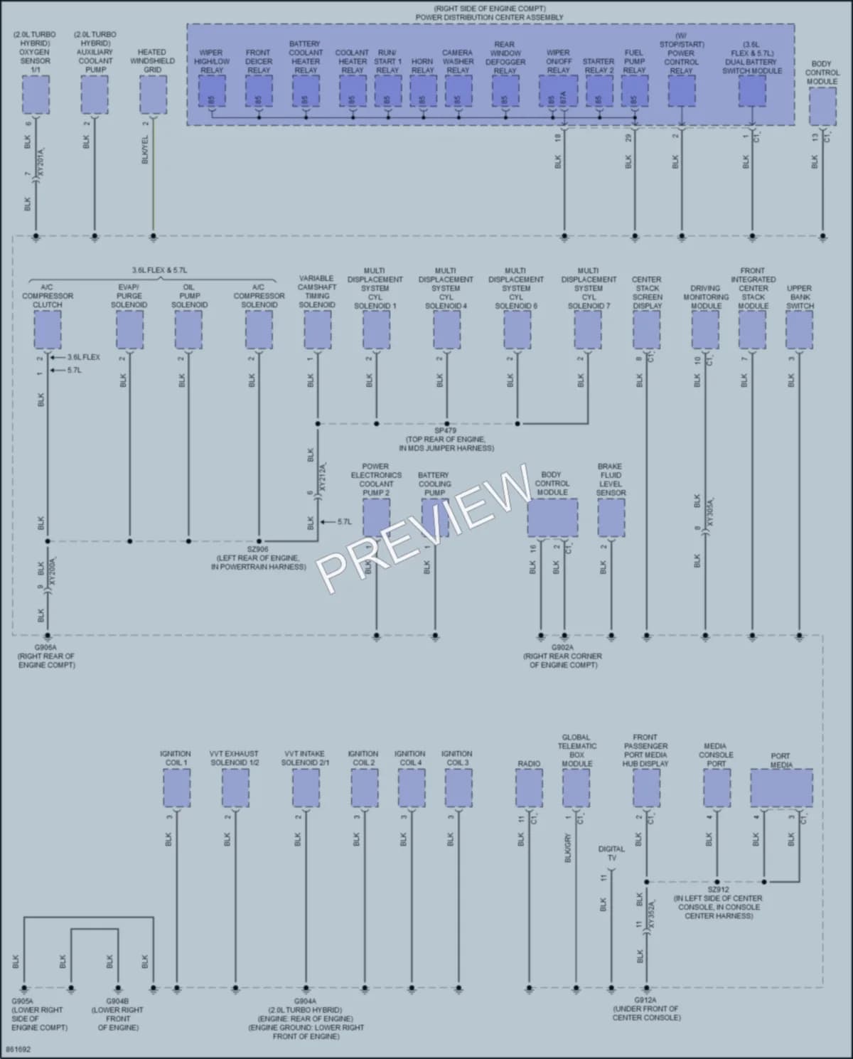 2024 Jeep GrandCherokee4XE Ground Distribution wiring diagram preview