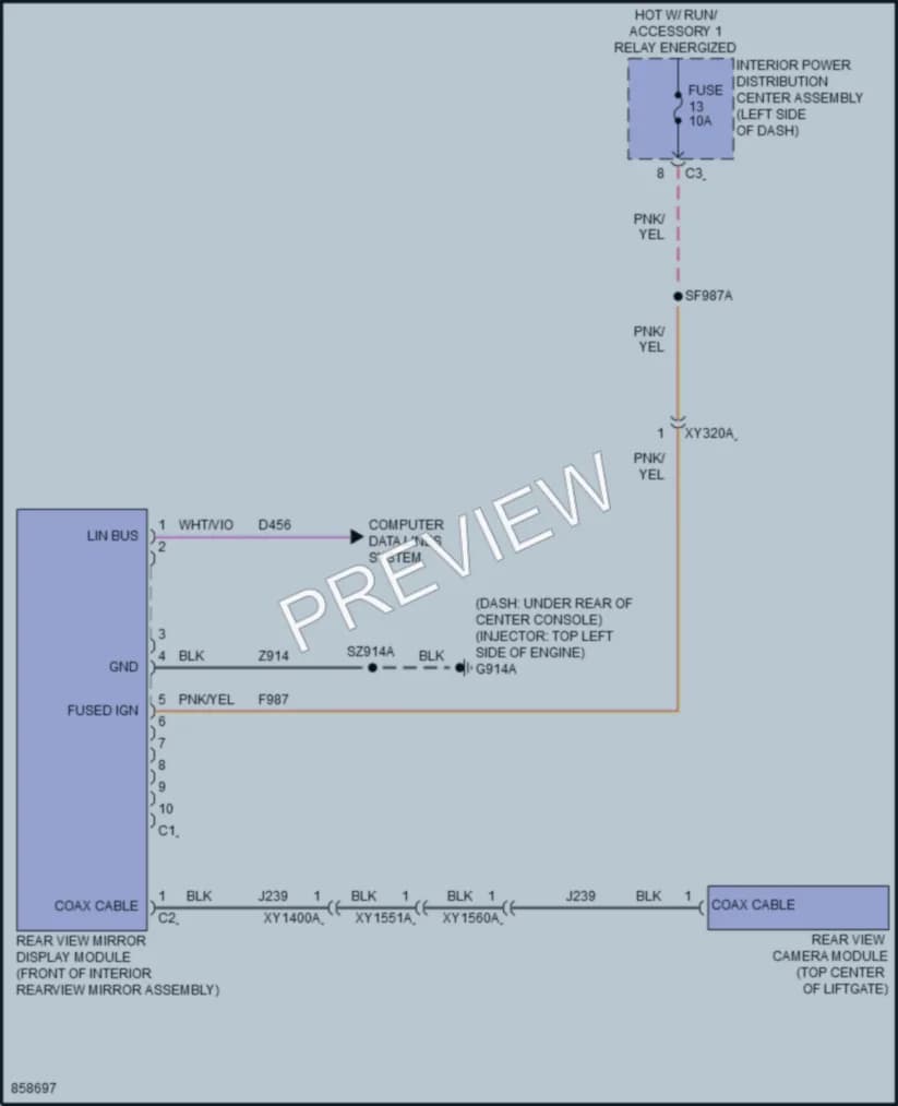 2024 Jeep GrandCherokee4XE Power Mirrors wiring diagram preview