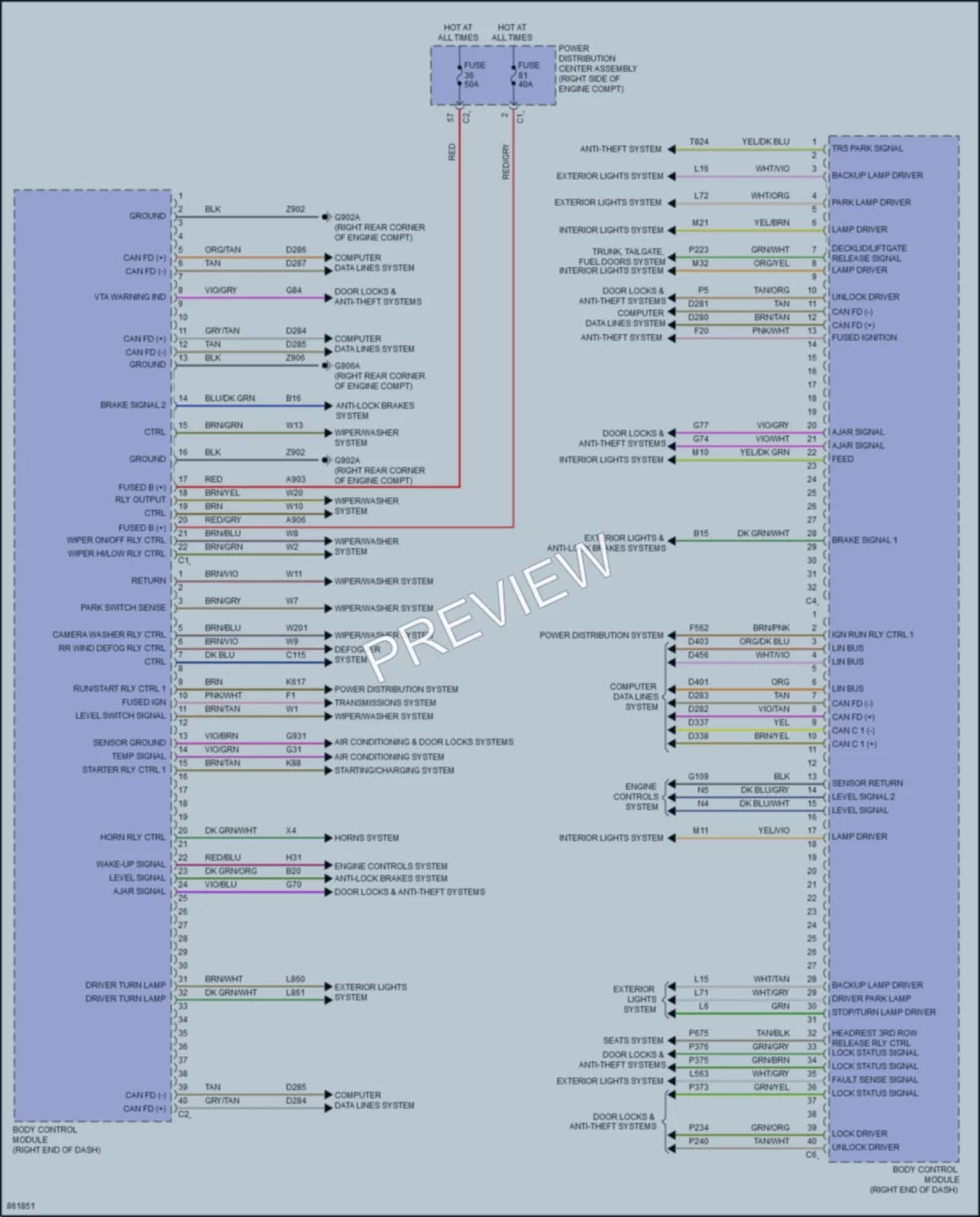 2024 Jeep GrandCherokeeL Body Control Modules wiring diagram preview