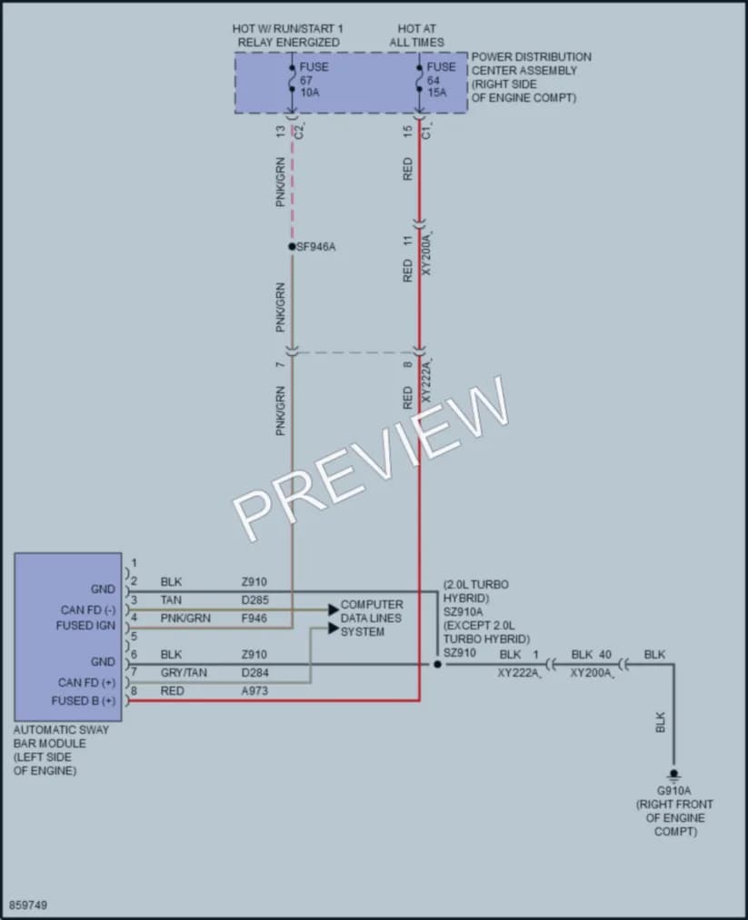 2024 Jeep GrandCherokeeL Electronic Suspension wiring diagram preview