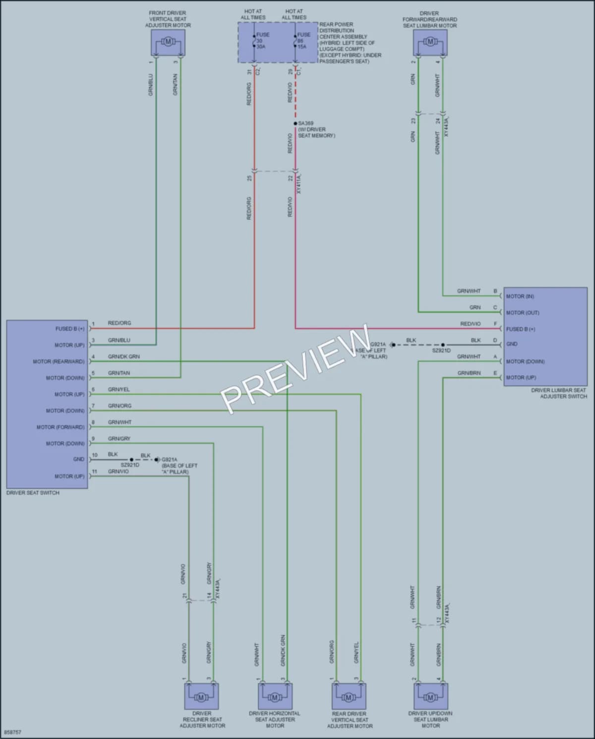2024 Jeep GrandCherokeeL Power Seats wiring diagram preview