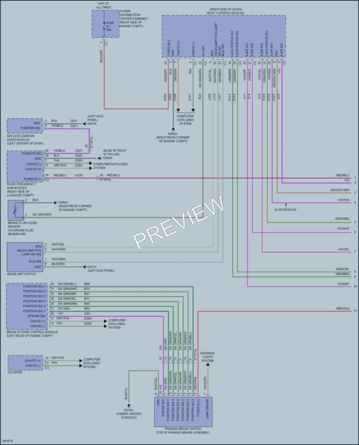 2024 Jeep GrandCherokeeL Warning Systems wiring diagram preview