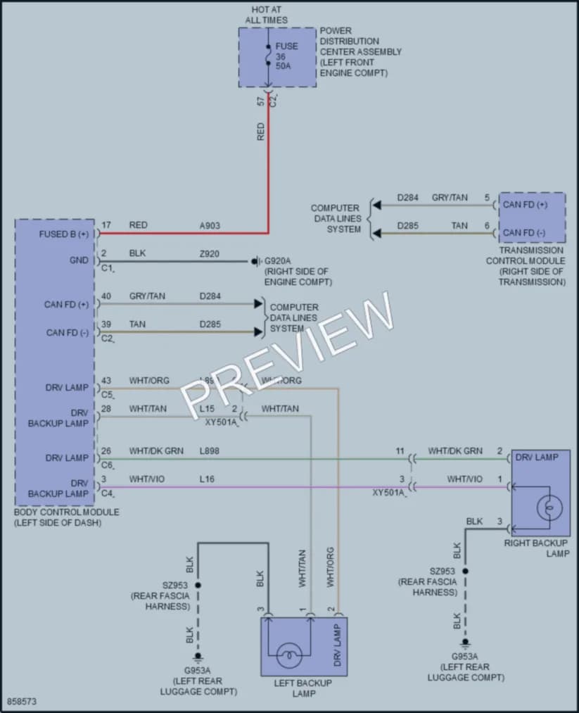 2024 Jeep GrandWagoneer Exterior Lights wiring diagram preview