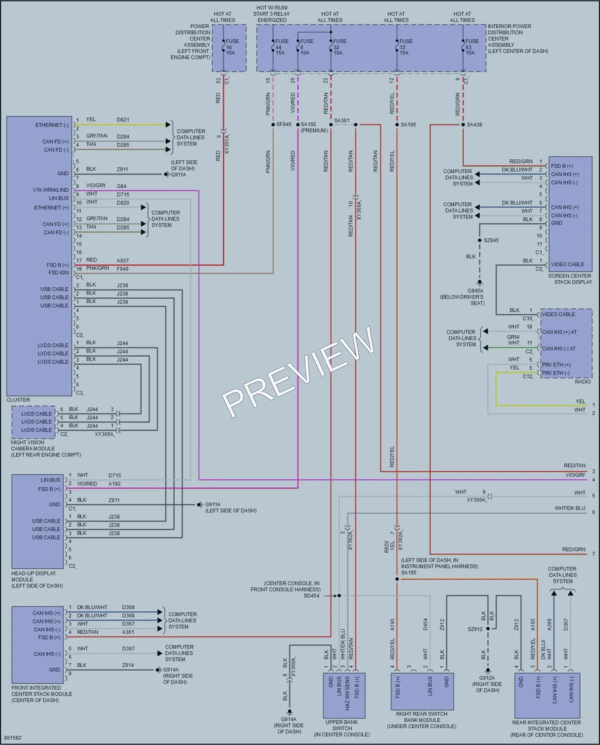 2024 Jeep GrandWagoneer Instrument Cluster wiring diagram preview