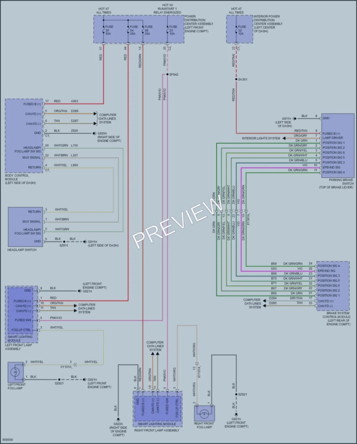 2024 Jeep GrandWagoneerL Headlights wiring diagram preview