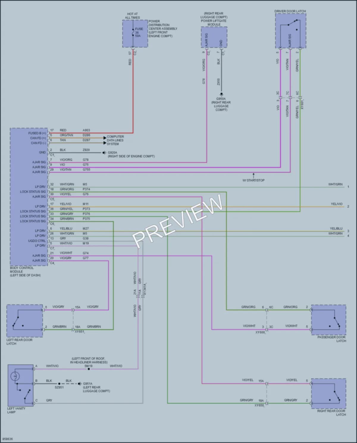 2024 Jeep GrandWagoneerL Interior Lights wiring diagram preview