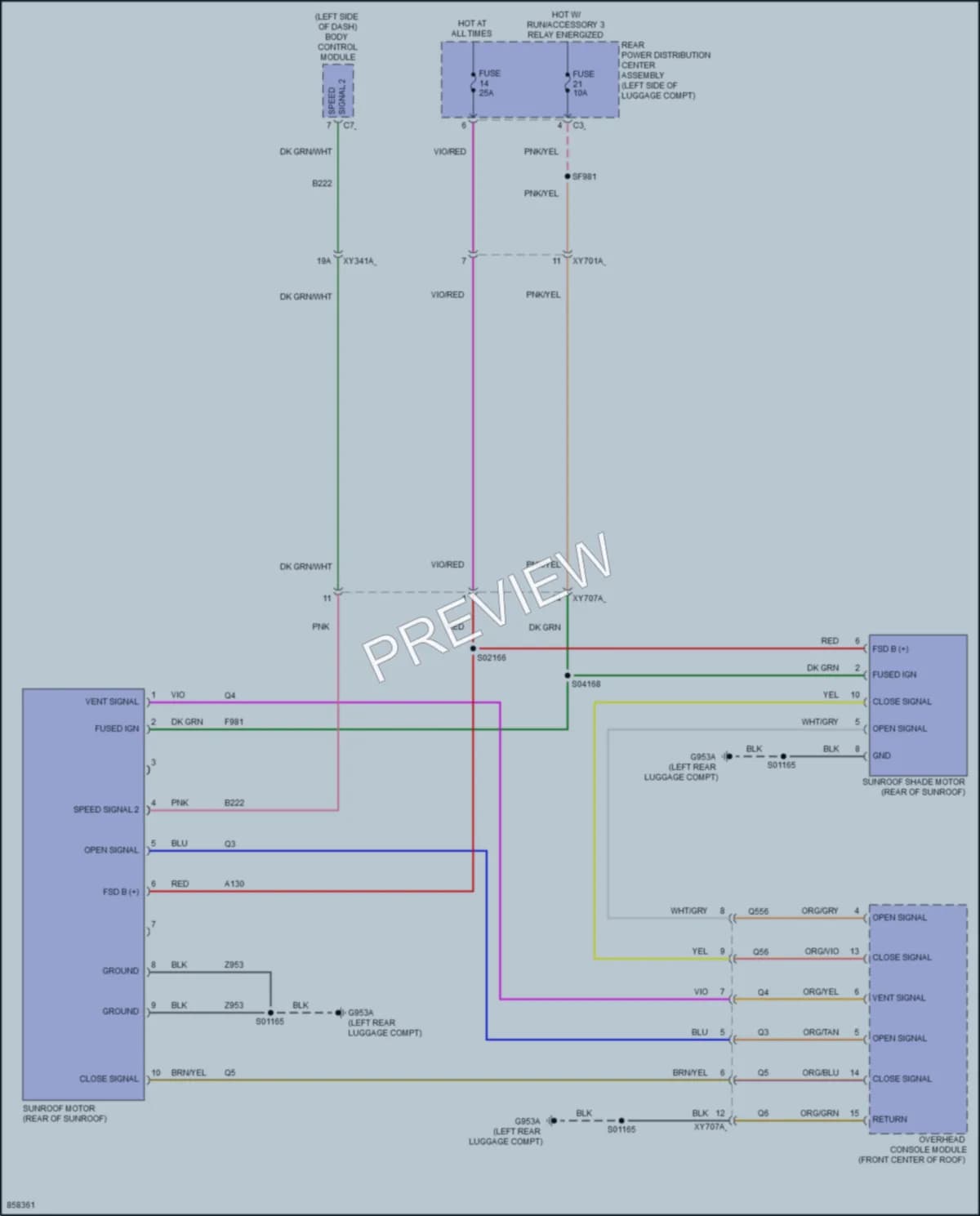 2024 Jeep GrandWagoneerL Power Top Sunroof wiring diagram preview