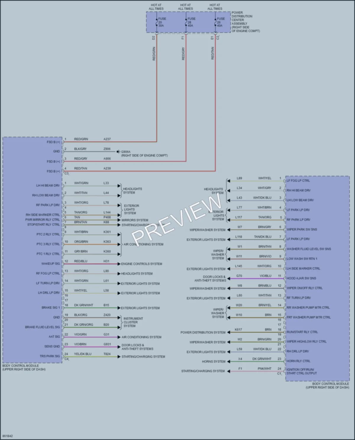 2024 Jeep Wrangler Body Control Modules wiring diagram preview