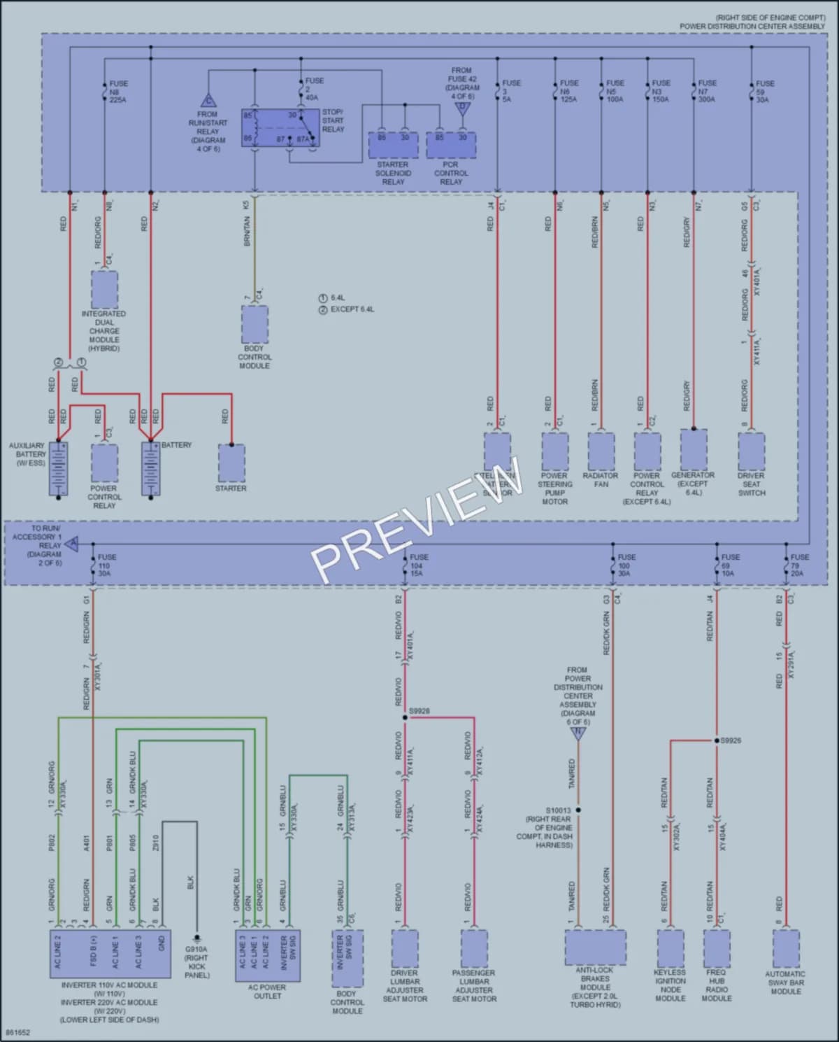 2024 Jeep WranglerUnlimited Power Distribution wiring diagram preview