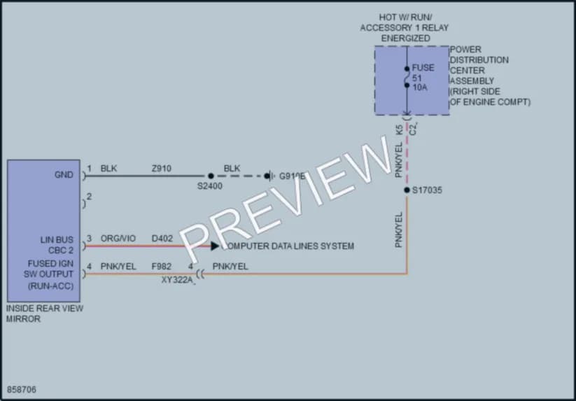2024 Jeep WranglerUnlimited Power Mirrors wiring diagram preview
