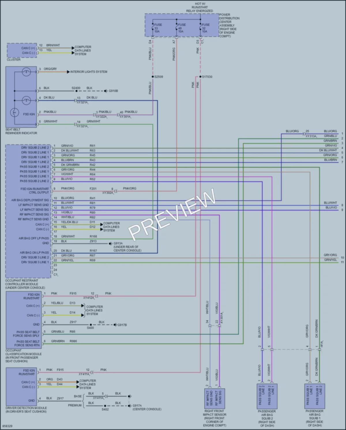 2024 Jeep WranglerUnlimited Supplemental Restraints wiring diagram preview