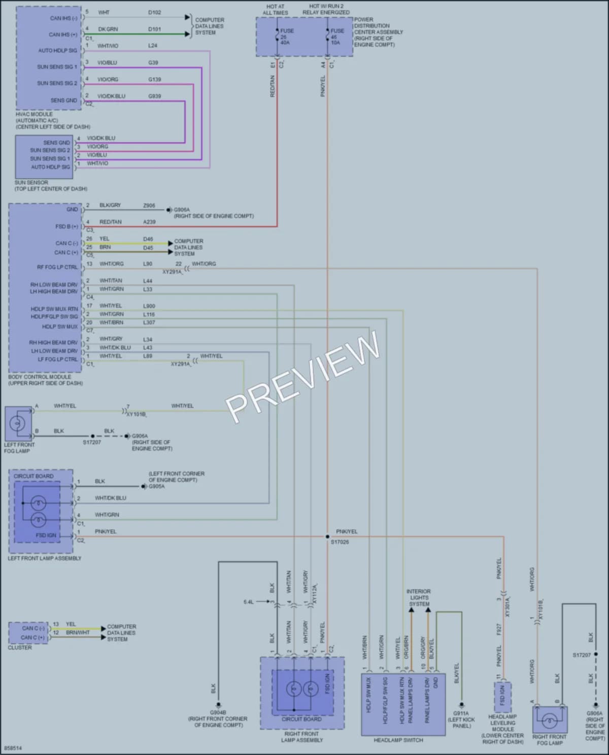 2024 Jeep WranglerUnlimited4XE Headlights wiring diagram preview