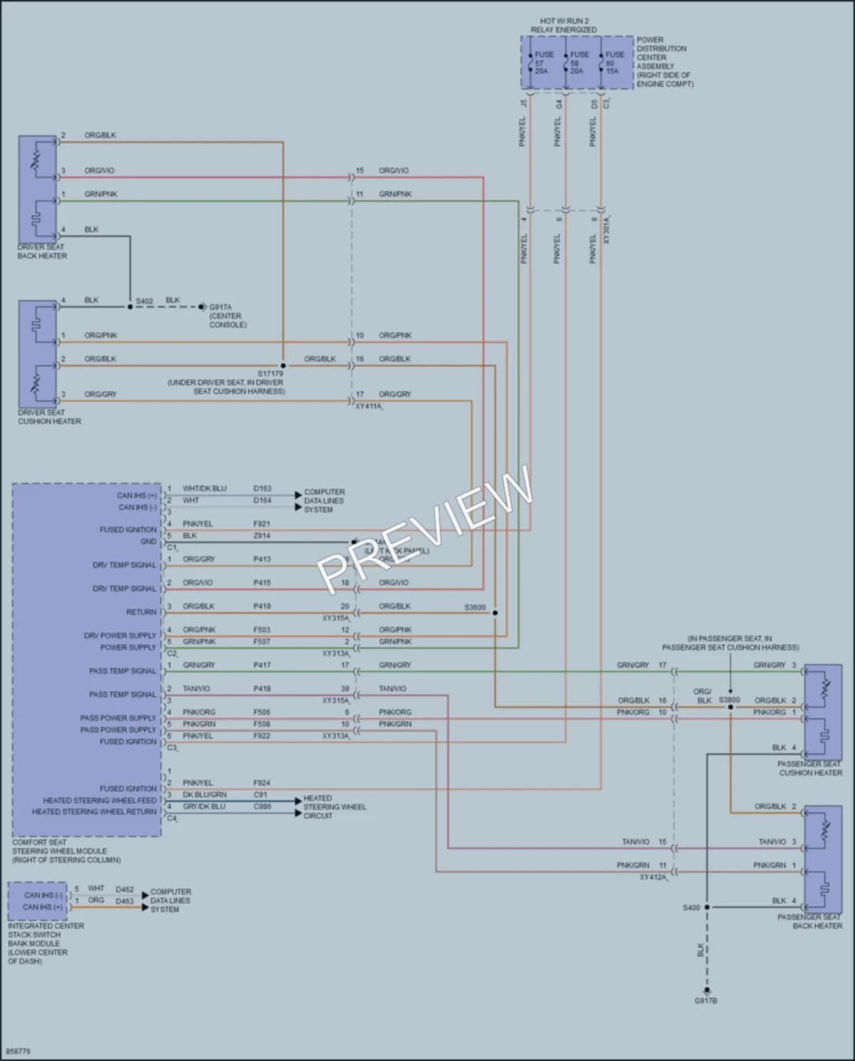 2024 Jeep WranglerUnlimited4XE Power Seats wiring diagram preview