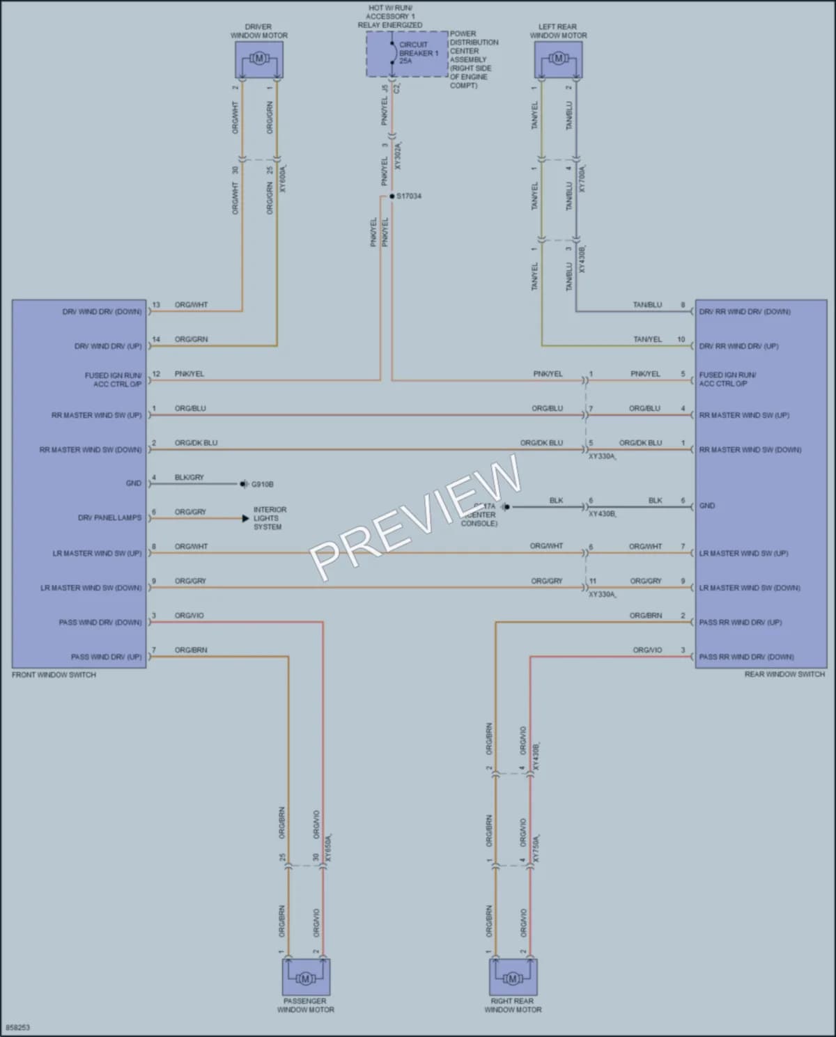 2024 Jeep WranglerUnlimited4XE Power Windows wiring diagram preview