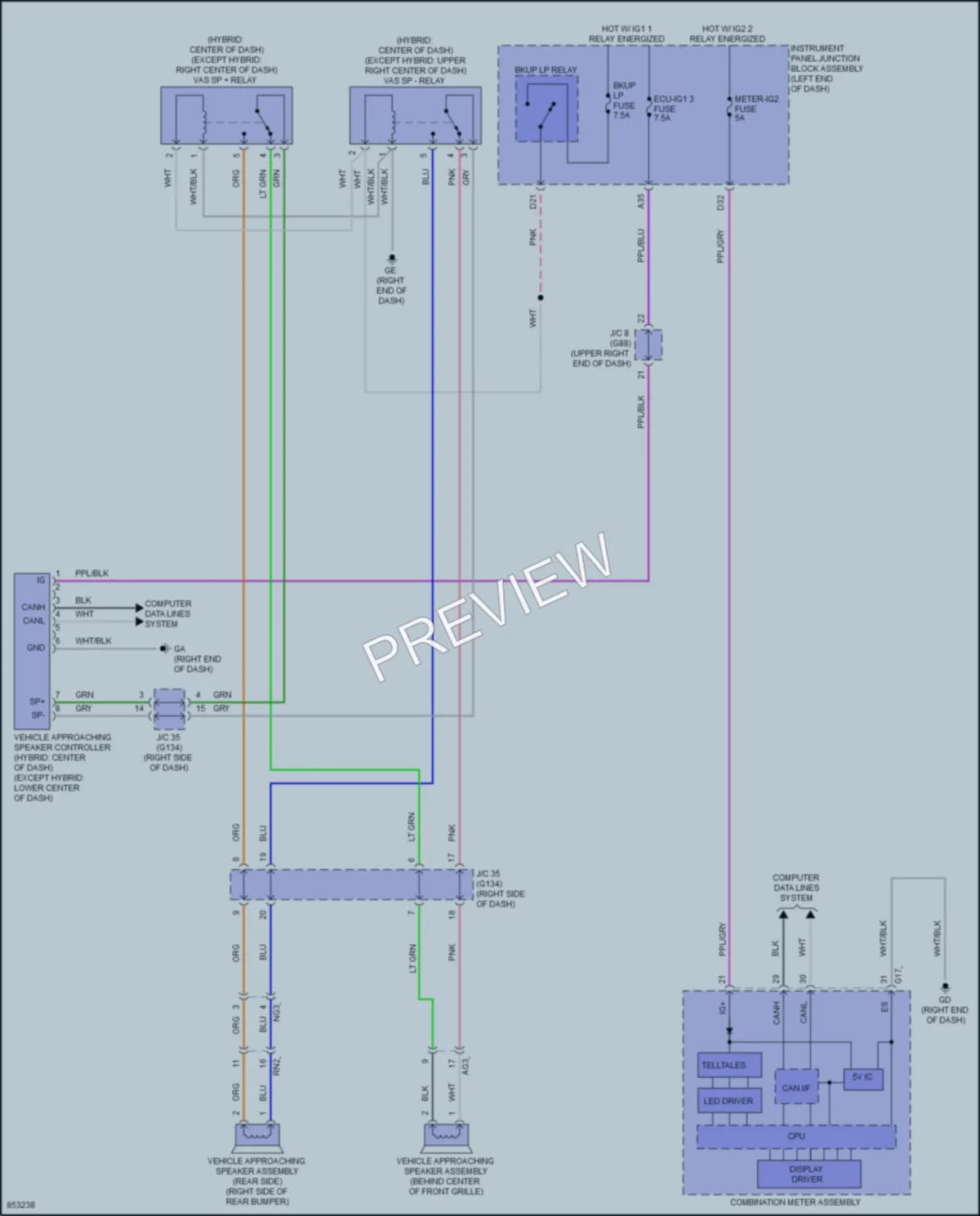 2024 Lexus ES250 Active Bodyworks wiring diagram preview