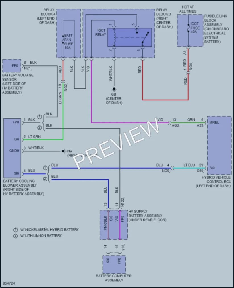 2024 Lexus ES300h Cooling Fan wiring diagram preview