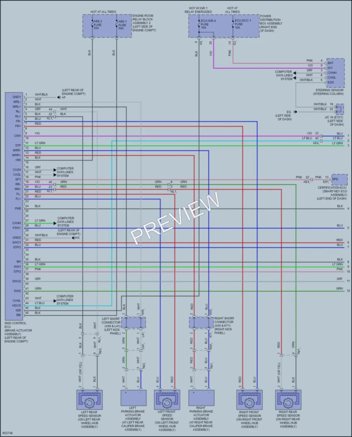 2024 Lexus GX550 Anti Lock Brakes wiring diagram preview
