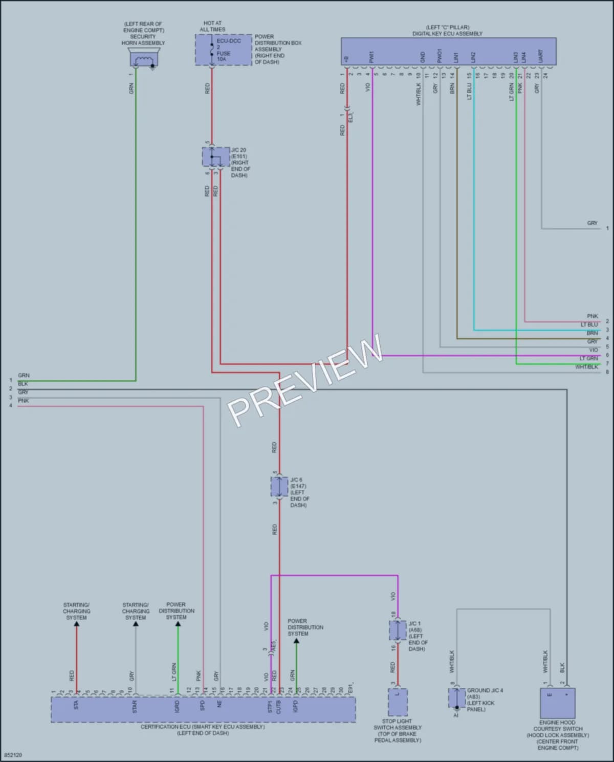 2024 Lexus GX550 Anti Theft wiring diagram preview